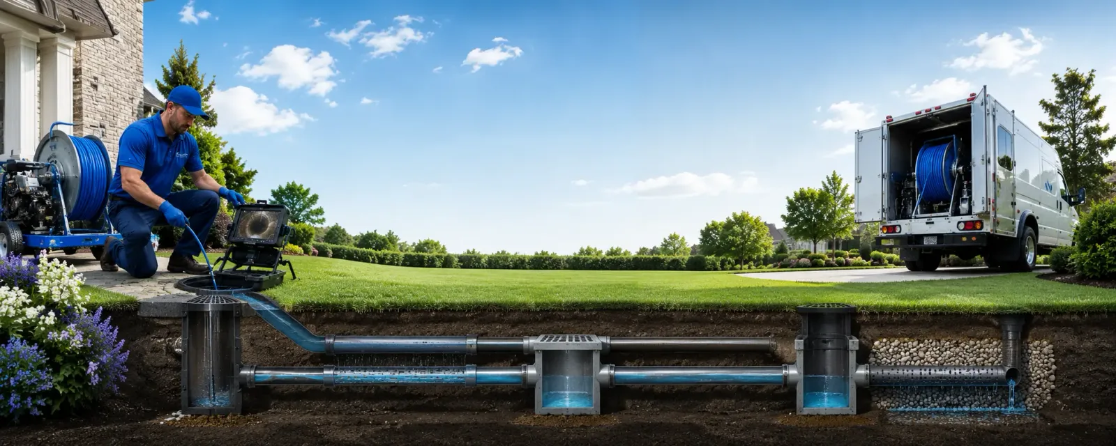 Outdoor drain cleaning information for May, TX